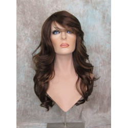 HS PHOENIX | Toasted Pecan Long Wig Flipped Ends Gentle Wave Skin Part HEAT OK 