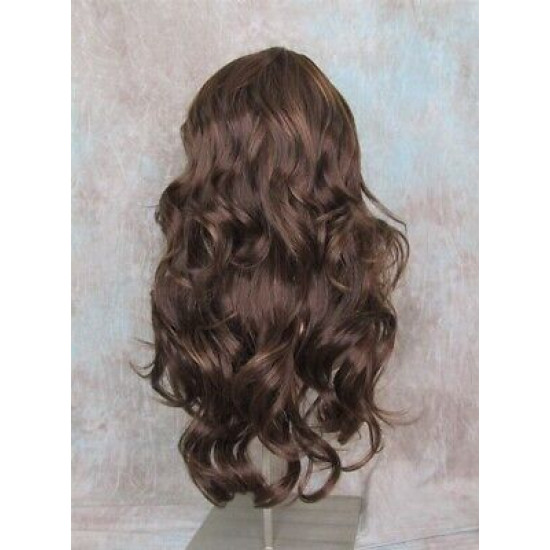 HS PHOENIX | Toasted Pecan Long Wig Flipped Ends Gentle Wave Skin Part HEAT OK 