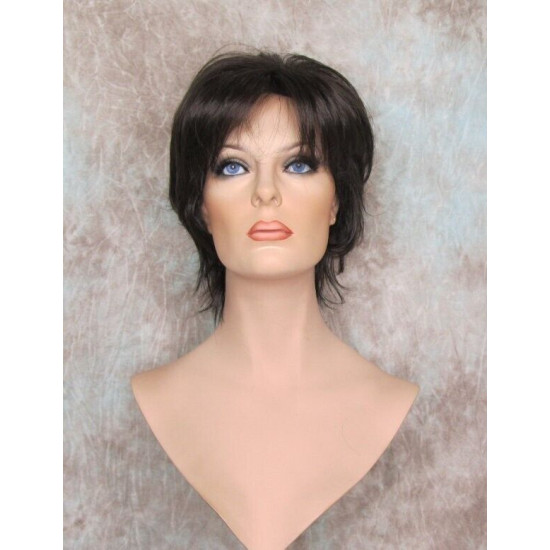 SWANNA | Cappuccino Brown Short Wig Shorter Full Body Layers Bangs