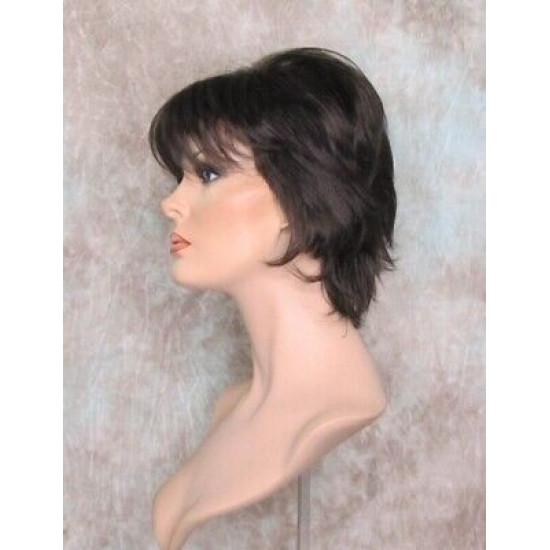 SWANNA | Cappuccino Brown Short Wig Shorter Full Body Layers Bangs
