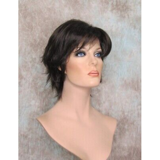 SWANNA | Cappuccino Brown Short Wig Shorter Full Body Layers Bangs