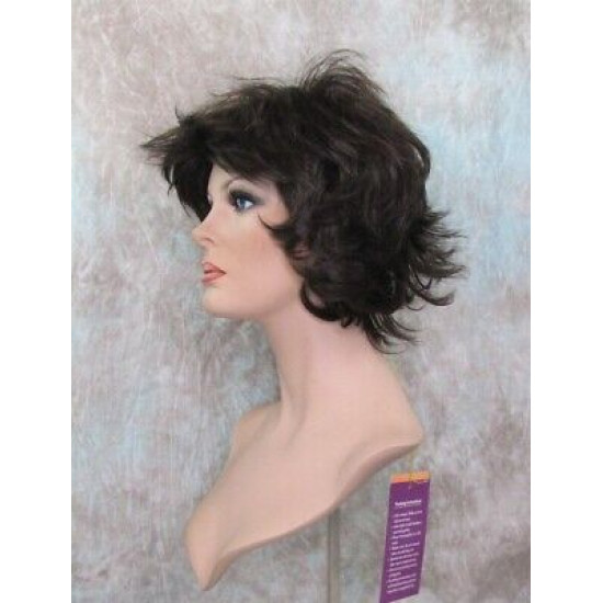 LEXY | Medium Brown Short Wig Choppy Layers Flipped Ends 