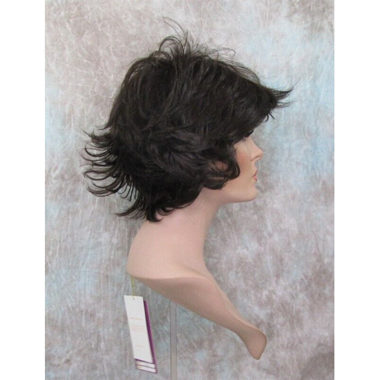 LEXY | Medium Brown Short Wig Choppy Layers Flipped Ends 