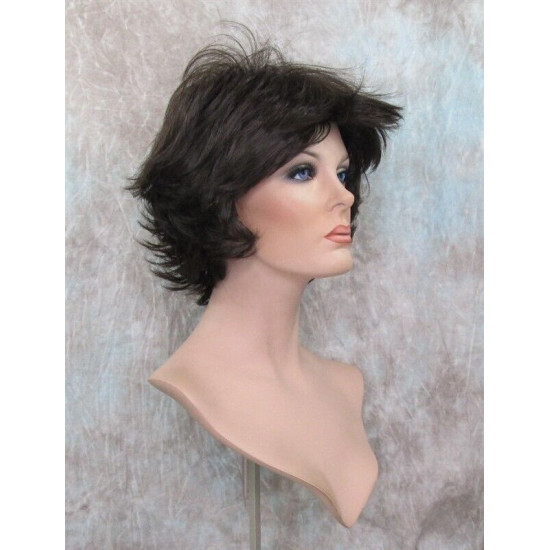 LEXY | Medium Brown Short Wig Choppy Layers Flipped Ends 