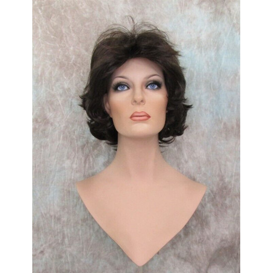 LEXY | Medium Brown Short Wig Choppy Layers Flipped Ends 