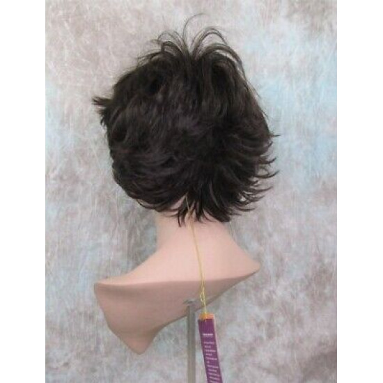 LEXY | Medium Brown Short Wig Choppy Layers Flipped Ends 
