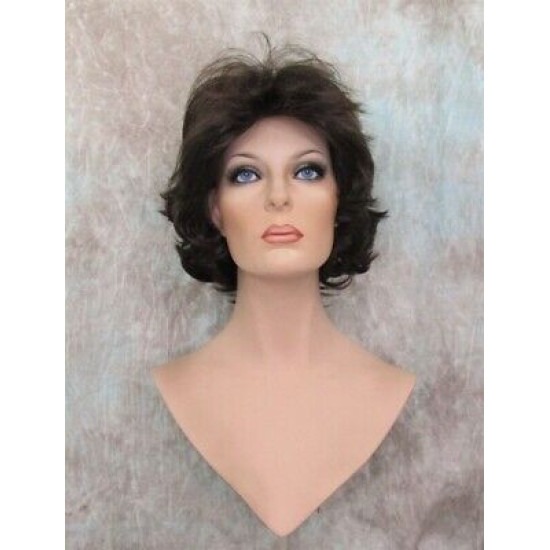 LEXY | Medium Brown Short Wig Choppy Layers Flipped Ends 