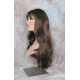 ROSEMARY | Medium Brown Long Layered Wig Bangs Skin Part 