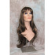 ROSEMARY | Medium Brown Long Layered Wig Bangs Skin Part 