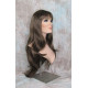 ROSEMARY | Medium Brown Long Layered Wig Bangs Skin Part 