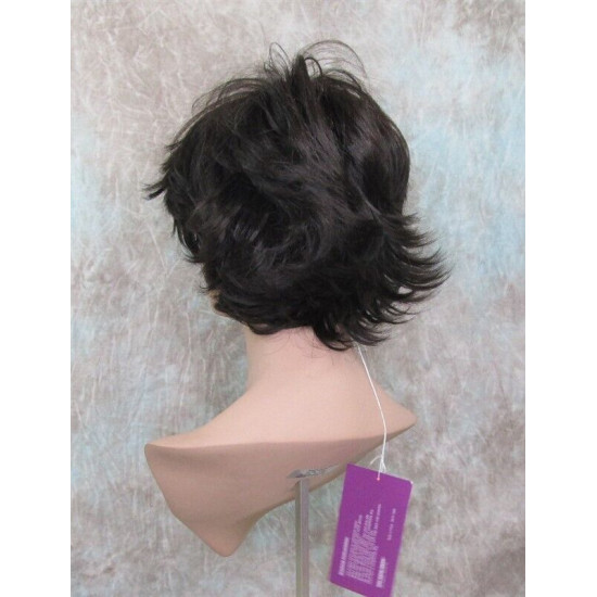 LEXY | Dark Brown Short Wig Choppy Layers Flipped Ends 