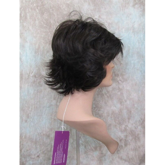 LEXY | Dark Brown Short Wig Choppy Layers Flipped Ends 