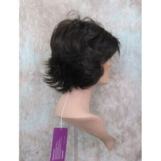 LEXY | Dark Brown Short Wig Choppy Layers Flipped Ends 