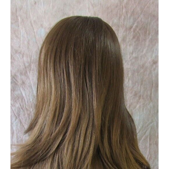 ALICIA XL | Golden Brown Long Wig SEXY Extra Long Skin Part Swept Bangs 28"