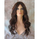 GABBY | Dark Brown Auburn Mix Long Wig Barrel Curls Skin Part HEAT OK Wigs