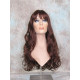 ANDREA | Dark Auburn Long Wig Long Curls Skin Part Bangs 24" 