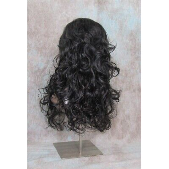 DAREEN | Darkest Brown Long Wig All over Sexy Curls Bangs 23" 