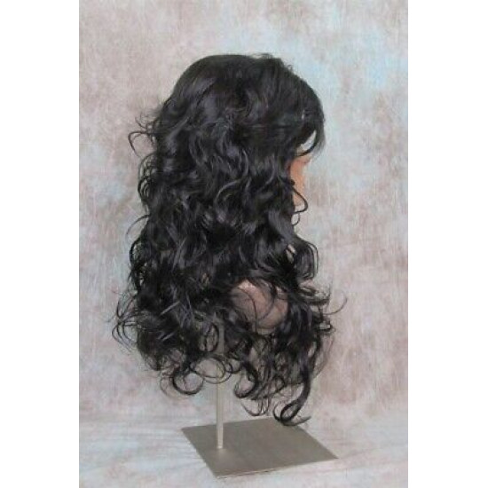 DAREEN | Darkest Brown Long Wig All over Sexy Curls Bangs 23" 