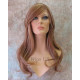 Delilah | Auburn Blonde Mix Long Wig Wavy Side Swept Bangs Skin Crown | Adora