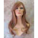 Delilah | Auburn Blonde Mix Long Wig Wavy Side Swept Bangs Skin Crown | Adora