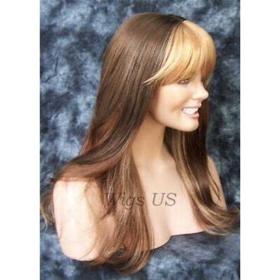 HEAVENLY BODY | Hazelnut Long Wig Skin Part Bangs | Forever Young