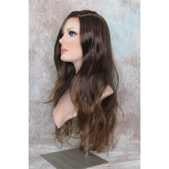 COSABELLA | Black Auburn Long Wig Gentle Waves Layers Side Part | Forever Young