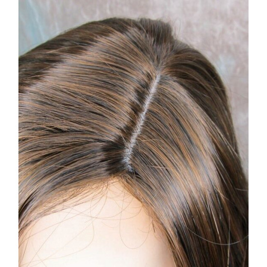 COSABELLA | Black Auburn Long Wig Gentle Waves Layers Side Part | Forever Young