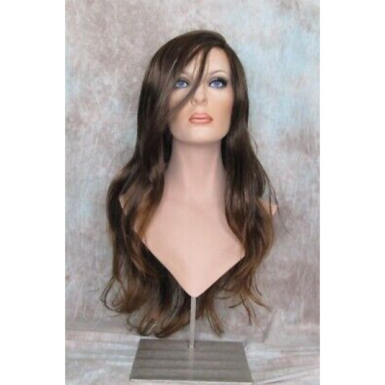 COSABELLA | Black Auburn Long Wig Gentle Waves Layers Side Part | Forever Young