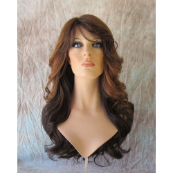 HS PHOENIX | Chocolate Toffee Long Wig Flip Ends Gentle Wave Skin Part HEAT OK 