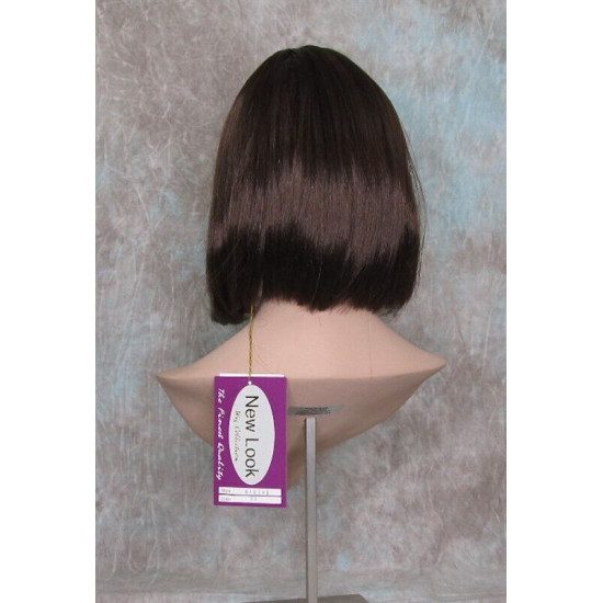 MAXINE | Auburn Medium Wig Classic Bob Center Skin Part Bangs 
