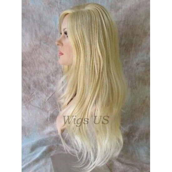 COSABELLA | Medium Blonde Long Wig Gentle Waves Layers Side Part | Forever Young
