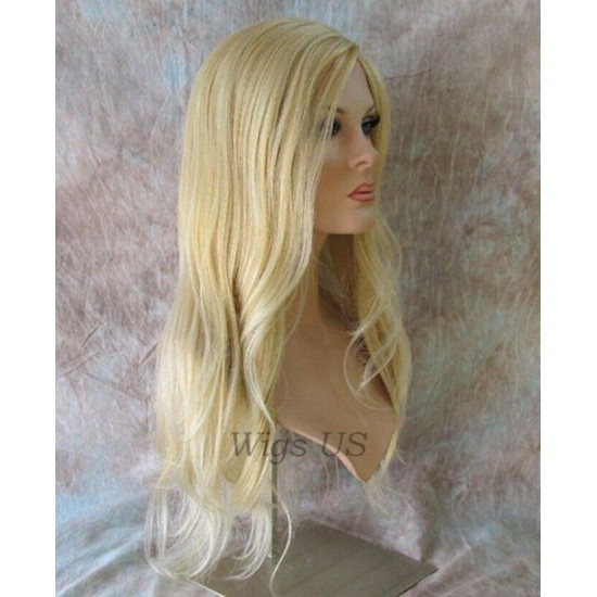 COSABELLA | Medium Blonde Long Wig Gentle Waves Layers Side Part | Forever Young