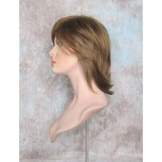 DEIDRE | Golden Brown Medium Wig Shag Long Bangs Flicked Back Ends