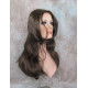 JORDAN | Medium Brown Long Wig Straight Lots of Layers Skin Top 21"