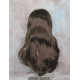 JORDAN | Medium Brown Long Wig Straight Lots of Layers Skin Top 21"