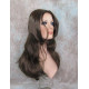 JORDAN | Medium Brown Long Wig Straight Lots of Layers Skin Top 21"