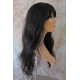 ERICA | Darkest Brown Long Wig HEAT OK Waves Bangs Skin Crown Wigs 2