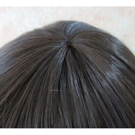 ERICA | Darkest Brown Long Wig HEAT OK Waves Bangs Skin Crown Wigs 2