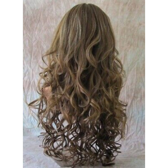 HS BOSTON | Long Wig HEAT OK Gentle Curls Side Swept Bangs COLOR CHOICE
