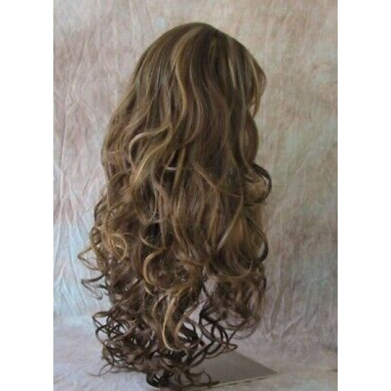 HS BOSTON | Long Wig HEAT OK Gentle Curls Side Swept Bangs COLOR CHOICE