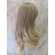 Delilah | Ash Blonde Long Wig Wavy Side Swept Bangs Skin Crown | Adora