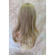 Delilah | Ash Blonde Long Wig Wavy Side Swept Bangs Skin Crown | Adora