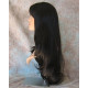 DORY | Dark Brown Long Wig Layers Center Skin Part Bangs 26" 