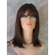 MISSY | Auburn Brown Mix Medium Wig HEAT OK Straight Bangs Wigs 