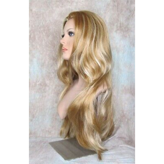 LINDA XL | Strawberry Blonde Mix Long Layers Wig Full Skin Top 28" 