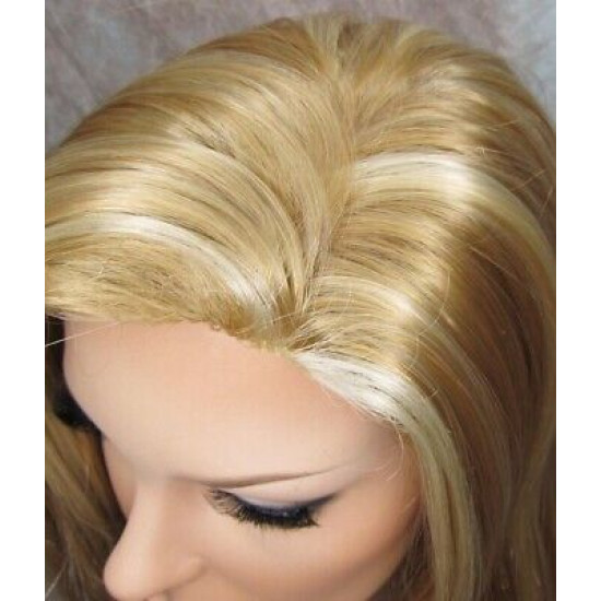 LINDA XXL | Golden Blonde Mix Extra Long Layers Wig Full Skin Top 32" 