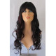 VEGAS | Black Burgundy Mix Long Wig Bangs Long Curls HEAT OK 