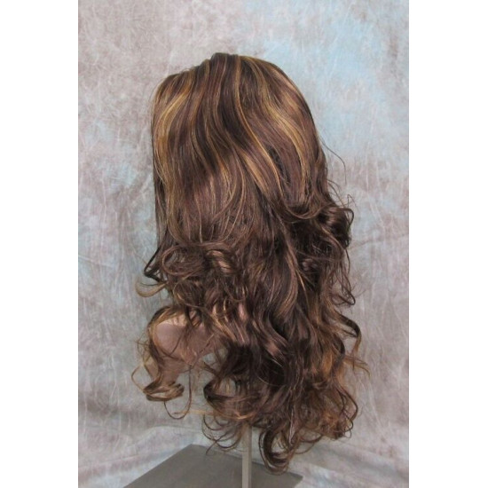 BALLY NB | Strawberry Auburn Mix Long Wig Loose Curls Skin Part 24" 