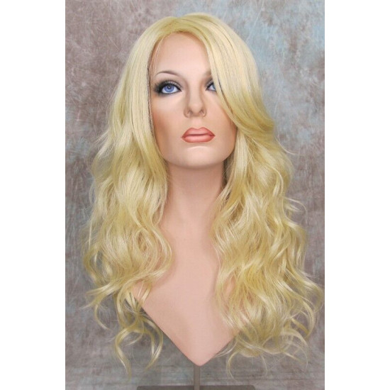 GABBY | Light Blonde Long Wig Long Barrel Curls Skin Part HEAT OK