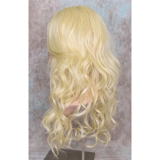 GABBY | Light Blonde Long Wig Long Barrel Curls Skin Part HEAT OK